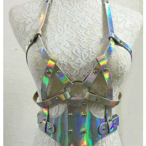 Handcrafted Hand made European Halter Choker Harness Belts Bra Caged Bustier Corset Push Up Waist Belt Straps