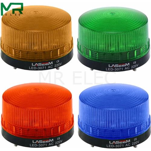 Strobe Signal Warning light LED -3071 12V 24V 220V Indicator light LED Lamp small Flashing Light Security Alarm