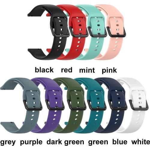 20mm 22mm Silicone Band for Samsung Galaxy Watch 3 42mm 46mm Active 2 Gear S2 S3 Strap Bracelet for Huawei Huami Amazfit Bip/GTS