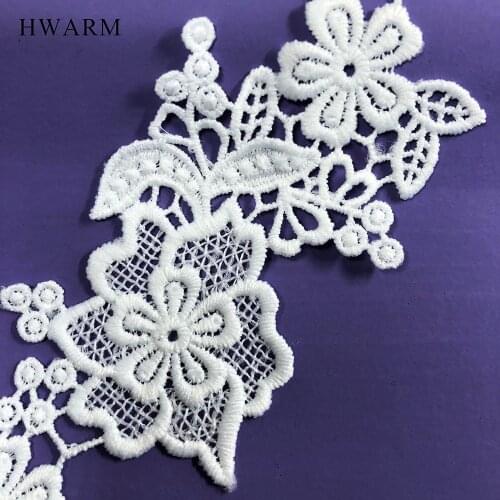 10yard High Quality Embroidery Lace For Crafts African Fabric 2021 Sewing Accessories White Trim Women Wedding Skirt Decoration