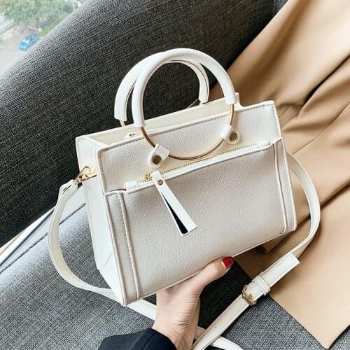 High quality square tote bag 2021 new fashion PU leather womens designer single shoulder bag Bolsa messenger bag Sac femme