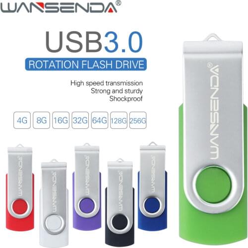 WANSENDA D303 USB Flash Drive USB Stick 3.0 Pen Drive 256GB 128GB 64GB 32GB 16GB 8GB Pendrive Rotating USB Memory Stick