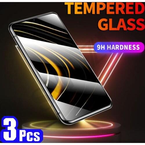 3/5pcs protective film for Xiaomi POCO M2 M3 X3 pro pocophone F1 F2 pro F3 GT X2 C3 Tempered glass phone screen protector glass