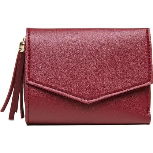 Womens Trifold Wallet Small Mini Leather Wallet Credit Card Holder with Snap Closure Short Wallets