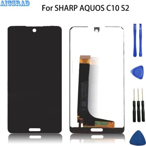 AICSRAD New 5.5inch For SHARP AQUOS C10 S2 LCD screen display + touch screen panel digitizer for Sharp Aquos S2 + Tools
