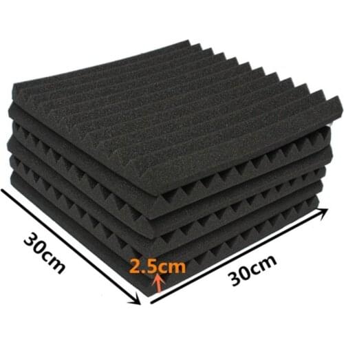 24 pcs Soundproofing Foam Studio Acoustic Panels Studio Foam Wedges 1 X 12 X 12 inch Soundproof Absorption Treatment Panel