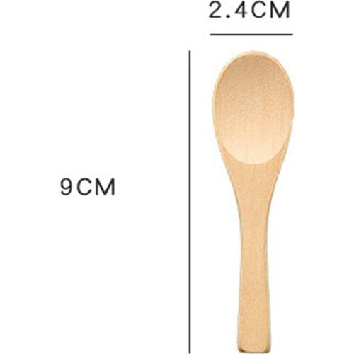 1000pcs 9*2.4cm Small Wooden Spoons Natural Eeo-Friendly Mini Honey Spoons Kitchen Mini Coffee Teaspoon Kids Ice Cream Scoop