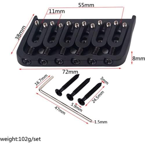 6 String Electric Guitar Fixed Bridge Guitar Hardtail Fixed Bridge Saddle