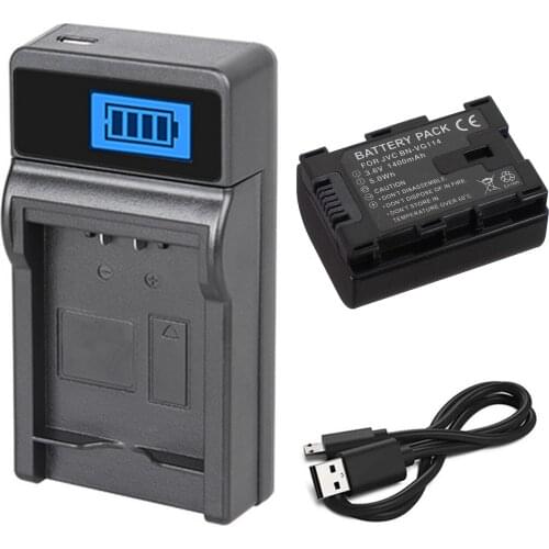 Battery + Charger for JVC Everio GZ-HM300, HM320, GZ-HM330, GZ-HM340, GZ-HM430, GZ-HM435, GZ-HM440, GZ-HM445, GZ-HM450 Camcorder