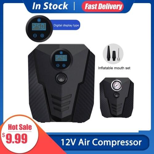 Car Air Compressor DC 12V Digital Tire Inflator Air Pump 150 PSI Auto Air Pump For Car Motorcycle LED Light Tire Pump