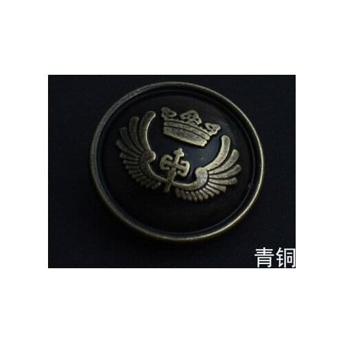 Free shipping 30pcs/lot bronze color button High-grade metal suit coat buttons dust coat black wings shirt button 11.5-25mm