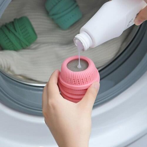 Household clothes anti-twist and anti-knotting laundry ball power strong decontamination ball washing machine