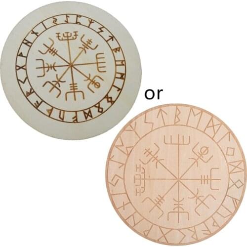 Wood Divination Coaster Round Altar Pad Props Ritual Divination Witchcraft Supplies for Altar Table Decorations