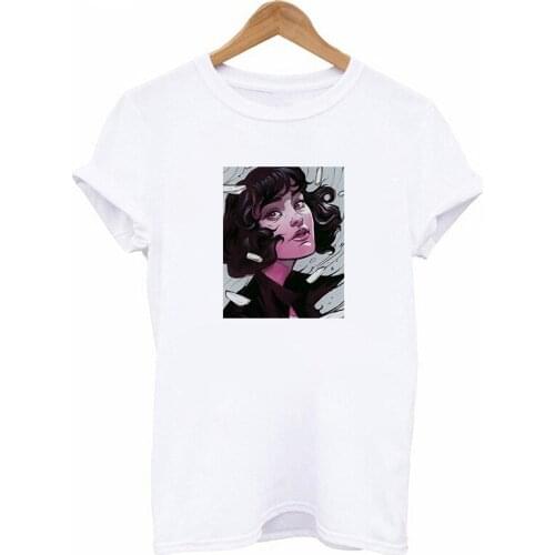 Harajuku abstract graphic printed Women Tshirt Funny T Shirt Camiseta Mujer Short Sleeve T-shirt Lady Yong Girl Top Tee Clothes