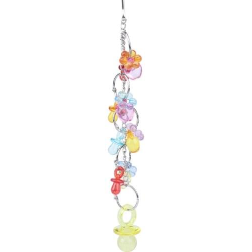 Bird Parrot Swing Toy with Colorful Transparent Acrylic Accessories