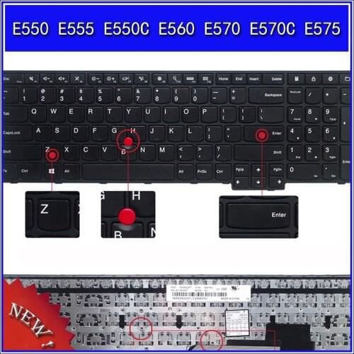 Laptop Keyboard for Lenovo E550 E555 E550C E560 E570 E570C E575 Notebook Replace US Keyboard