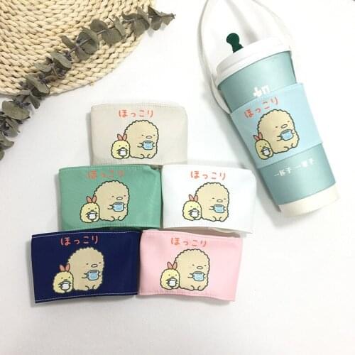 Creative Sumikko Gurashi Waterproof Anti-Hot Cup Set Girls Lovely Portable Cartoon Tote Bag Bottle Cover Travel Mug Sets Handbag