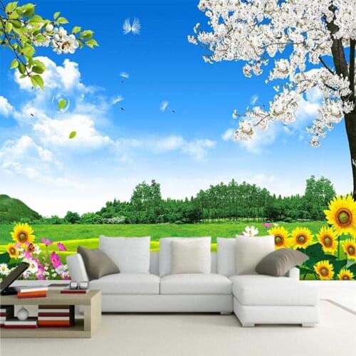 Custom Mural Wallpaper 3D Nature Scenery Wall Painting Photo Wall Murals Living Room Bedroom Backdrop Wall Home Decor Wallpapers