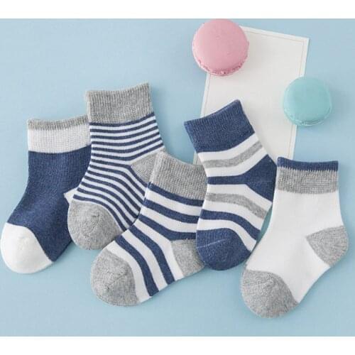 Ortoluckland Newborn Baby Boy Macaron 5Pairs Socks Cotton Comfortable warm Sock For Children Girls Clothes Accessories