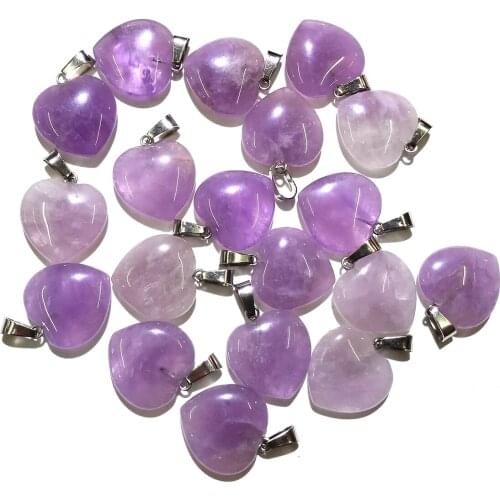 Natural Stone Water drop shape Amethysts Pendants Lucky Stone Crystal Pendant for Jewelry Making Diy necklace accessories