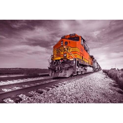 Full Square Drill 5D DIY Train railroad rocks clouds diamond painting Cross Stitch Wholesale 3D Embroidery Kits Painting FG1246