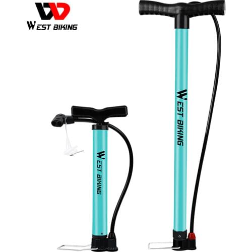 WEST BIKING 120/160 PSI Bike Air Pump Steel Body Portable Cycling Hand Pump MTB Road Bike Motorcycle Tire Inflator Bicycle Pump