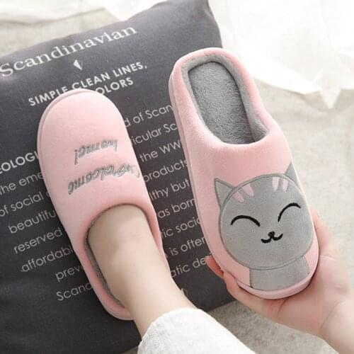 Women Thick Platform Slippers House Slippers Non-Slip Slippers For Women Men Cartoon Cat Women Slides Unisex Floor Shoe Footwear