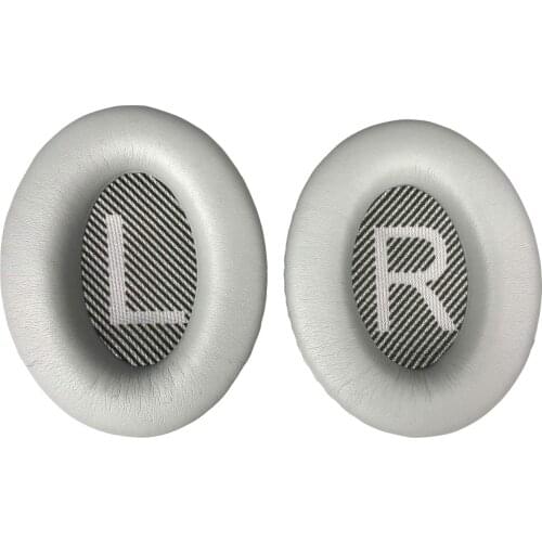 Replacement Ear-Pads Cushions for Bose QuietComfort-35 (QC-35) and QuietComfort-35 II (QC-35 II) Over-Ear Headphones (Silver)