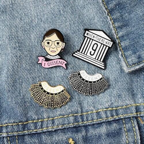Pines Enamel Pins I DISSENT Brooch Lapel Pin Badges for Backpack Brooches for Clothing Broch New Year Gifts Womens Jewelery