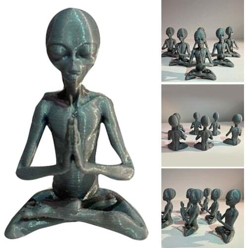 Ancient Greek Protective God Figurine with Snake Witchcraft Meditation Alien Statue Mini Resin Ornament D1