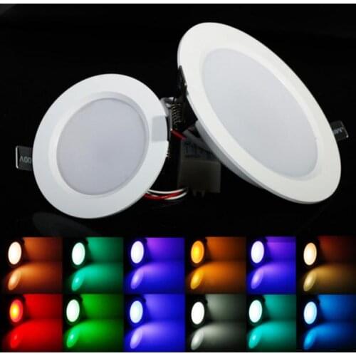 3W 5W 10W RGB LED Panel Light with Remote Contr,LED Recessed Lighting Lamp,RGB Led Ceiling Lamp,Hallway Lights Wall Lights