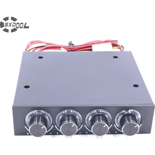 SXDOOL STW-6002 4 Channel Speed Fan Controller with Blue LED Controller and CPU HDD VGA