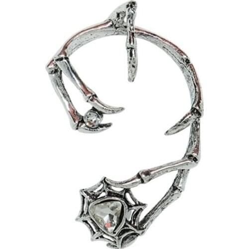 Punk Style Ear Bone Clip Earring Silver Hiphop Gothic Clip Earrings X4YA