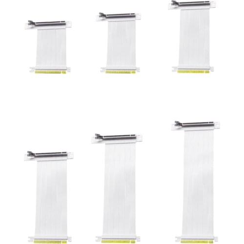 High Speed Graphics Cards PCI Express 16x Flexible Cable Riser Card PCI-E X16 Extension Adapter For GTX, RX series White M5TB