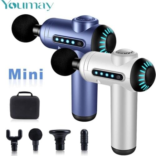 Youmay Mini Massage Gun Sport Therapy Muscle Massager Body Back Neck Relaxation Pain Relief Slimming Shaping Massager With Bag