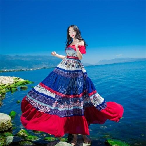 New High Quality Explosions Leisure Vintage Elegant Party Dresses Women Patchwork Sleeveless Spring summer Casual Shirt Dress