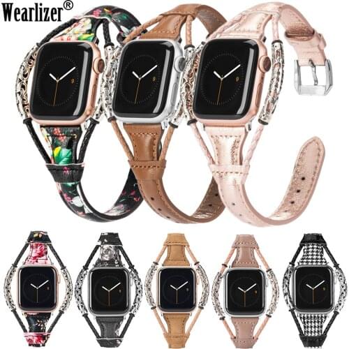 2020 Vintage Strap For Apple Watch Bands Leather 38mm 44mm 40mm 42mm Replacement Genuine Leather Bands For iwatch 5/4/3/2/1