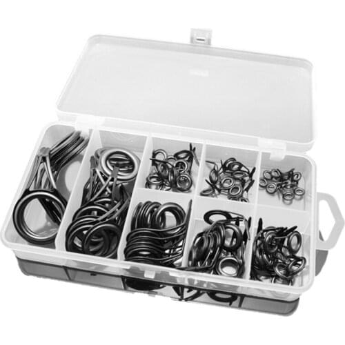 75Pcs/Lot Mixed Size Fishing Rod Guide Tip Strong Line Rings Fishing Rod Guide Guides Tip Set Repair Kit DIY Eye Rings