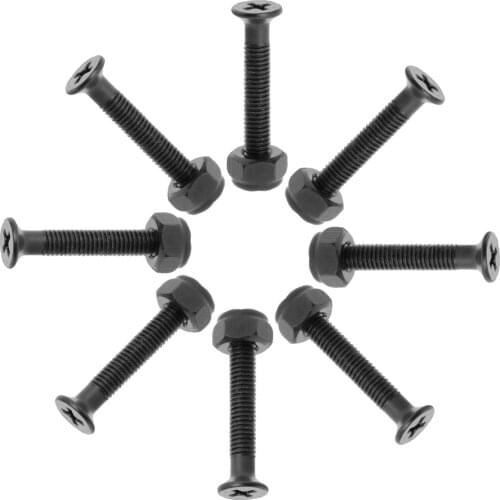 8pcs Replacement Longboard Skateboard Truck Wheel Hardware Screws Nuts Bolts