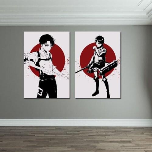 Anime Attack On Titan Character HD Poster Canvas Painting Mural Living Room Boy Bedroom Home Wall Picture Decoration