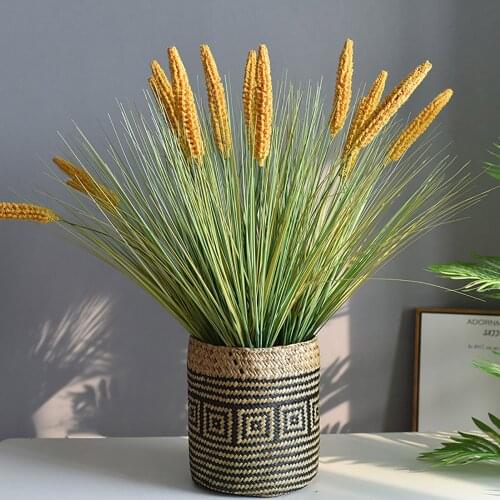 Flower Pot Storage Baskets Home Decor Creative Natural Seagrass Planter Foldable Handmade Garden
