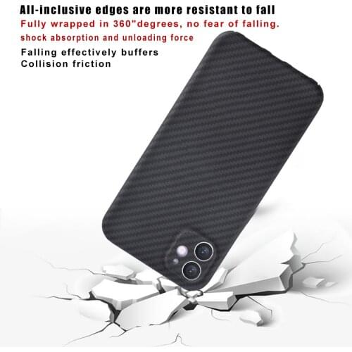 For iPhone11 11Pro Max Fine Hole All-inclusive Aramid Business Hard Shell Anti-fall Fashion Trend Carbon Fiber Phone Case