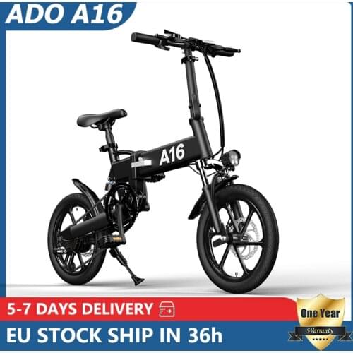 ADO A16 Electric Bike 16inche Flodable Electric Bicycle Portable Ebike 25km/h Max Speed 36V Battery City BIke Mountain ebike