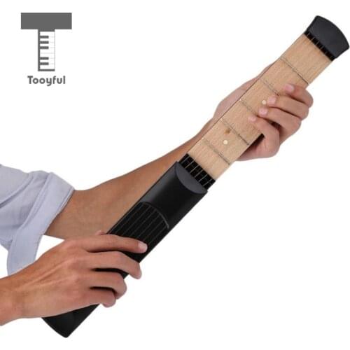 Tooyful Pocket Acoustic Guitar Practice Tool Gadget Chord Trainer 6 String 6 Fret Model for Beginner Finger Training