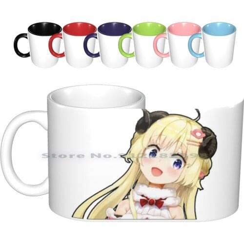 Watame Ceramic Mugs Coffee Cups Milk Tea Mug Watame Hololive Homolive Sheep Sheep Girl Girls Cat Ear Animal Ear Japan Anime Big