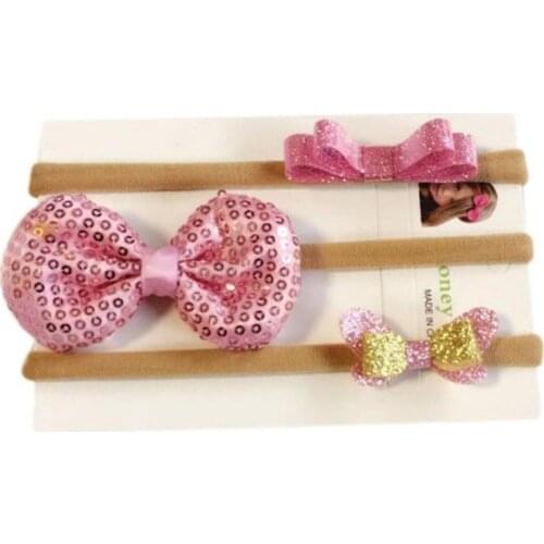 3pcs Baby Girl Headband Ribbon Elastic Headdress Kids Newborn Hair Band Bow Baby Bowknot Hairband Set Newborn Kid