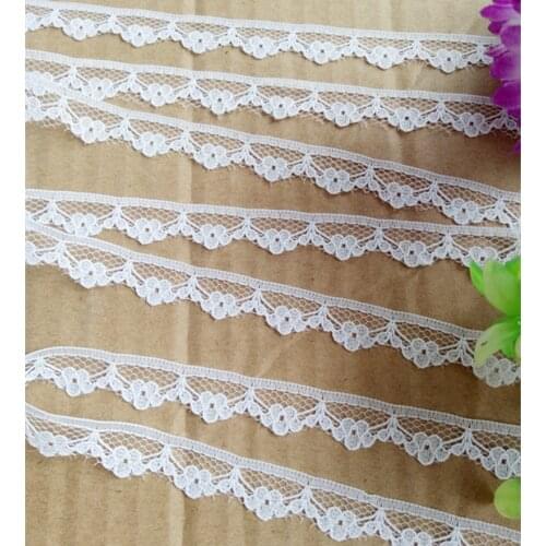 30yards cute width 12mm Lace Trim fabric Embroidered Net Garment ribbon headband wedding party decoration gift DIY Accessories