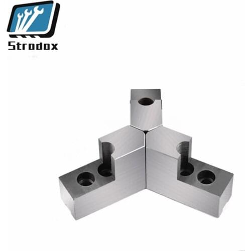 L-shape hydraulic chuck three-jaw claw heightened soft claw hydraulic claw inner support outer circle package claw 5 6 8 10 inc