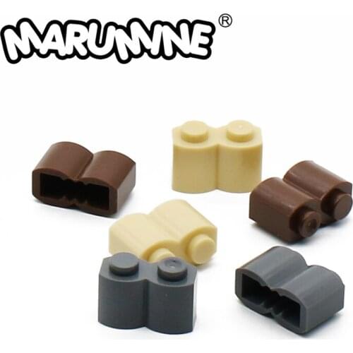 MARUMINE Modified 1 x 2 Log with Wave 100PCS/Lot Bricks Assembles Particles Classic Building Blocks Parts 30136 Toys For Kids