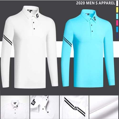 Golf mens sports casual clothing autumn mens golf long-sleeved high-necked shirt